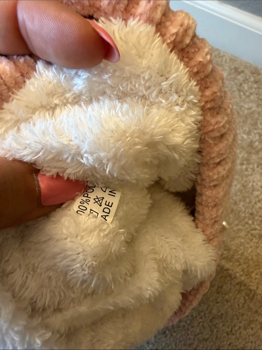 Pink Pearl-Embellished Knit Pom Beanie - Picture 6 of 6